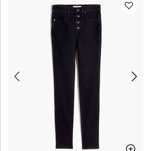 Madewell 10" High-Rise Skinny Black Jeans